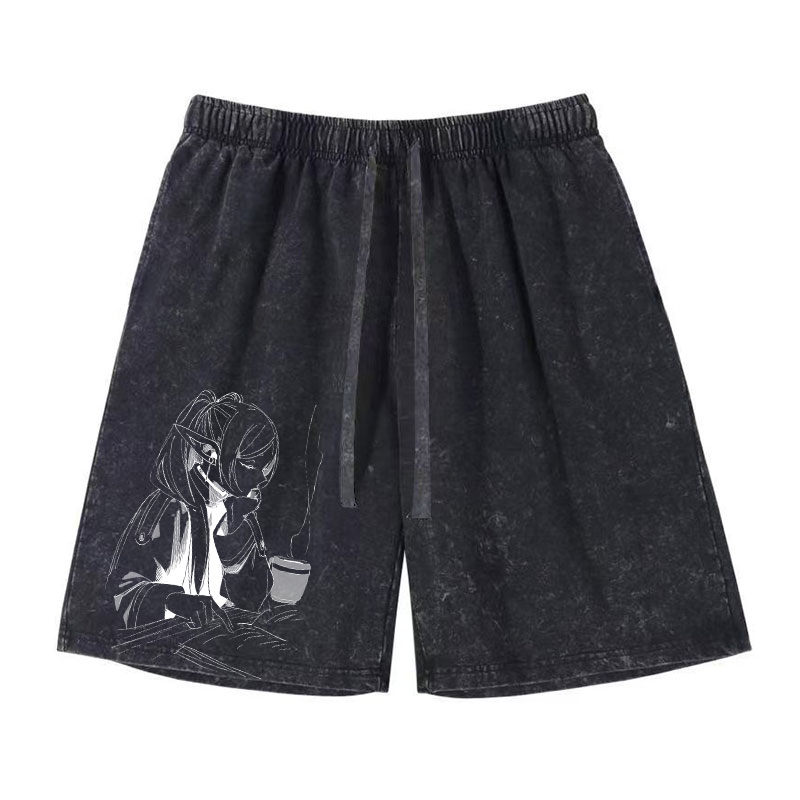 Vintage Fashion Tv - Anime frieren shorts vintage lavado mangá