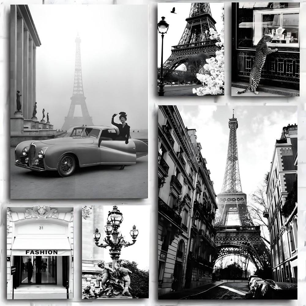 Vintage Fashion Illustrations - Pôster de arte da torre eiffel,