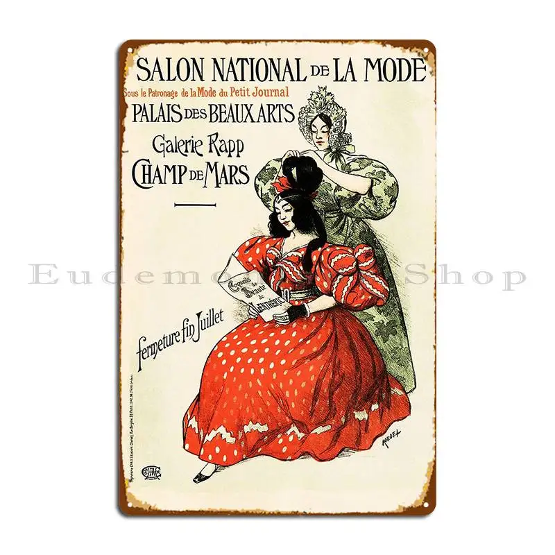 Vintage Fashion Exhibition - Placa de Metal Decorativa Vintage: Exposição