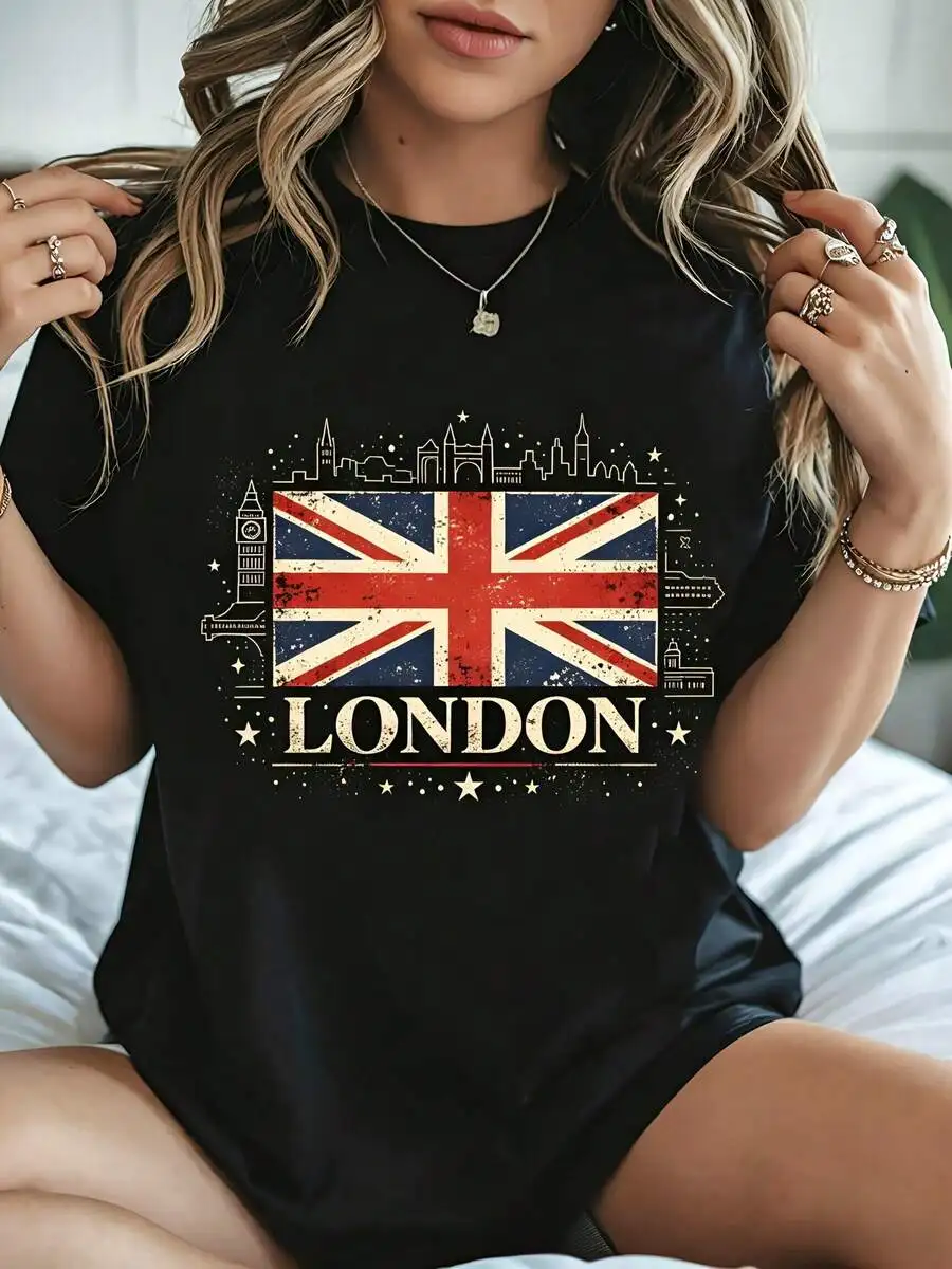 Vintage Fashion London - Camiseta vintage com estampa gráfica para
