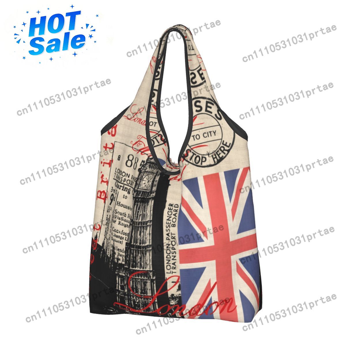 Vintage Fashion London - Bolsa de Compras Retro Vintage Personalizada