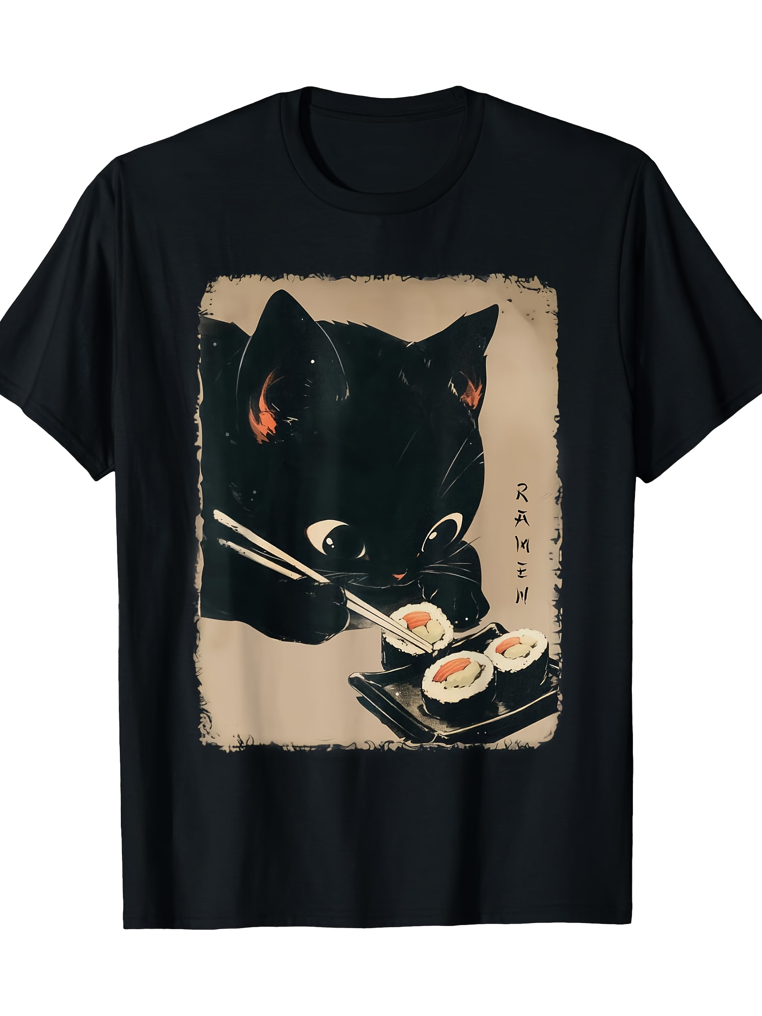 Vintage Fashion Illustrations - Camiseta Masculina Vintage Preta com Estampa