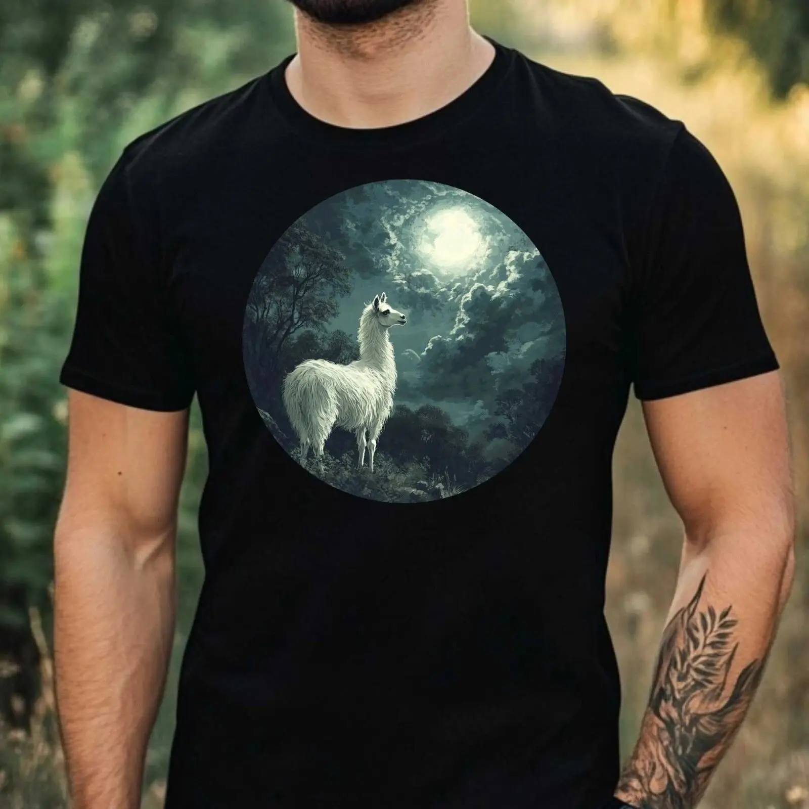 Vintage Fashion Herren - Camiseta Masculina Alpaca no Luar com