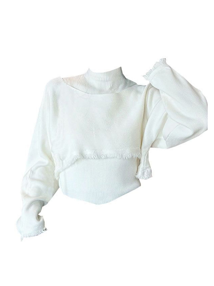 Turtleneck Knit 90S - Feminino verde pulôver camisola de malha