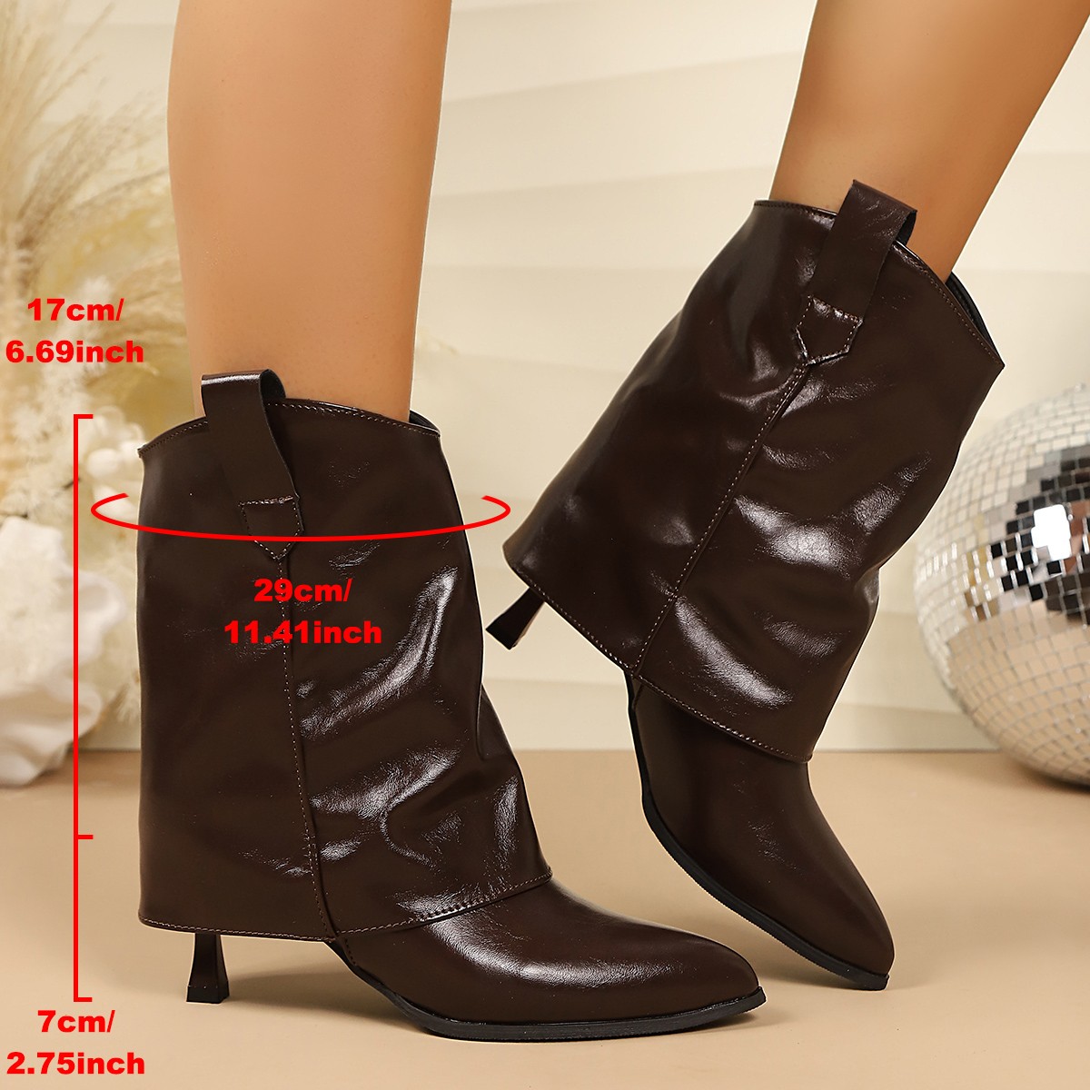 Botas Curtas de Salto Alto Est - Vintage Style Women Fashion avaliação e preço
