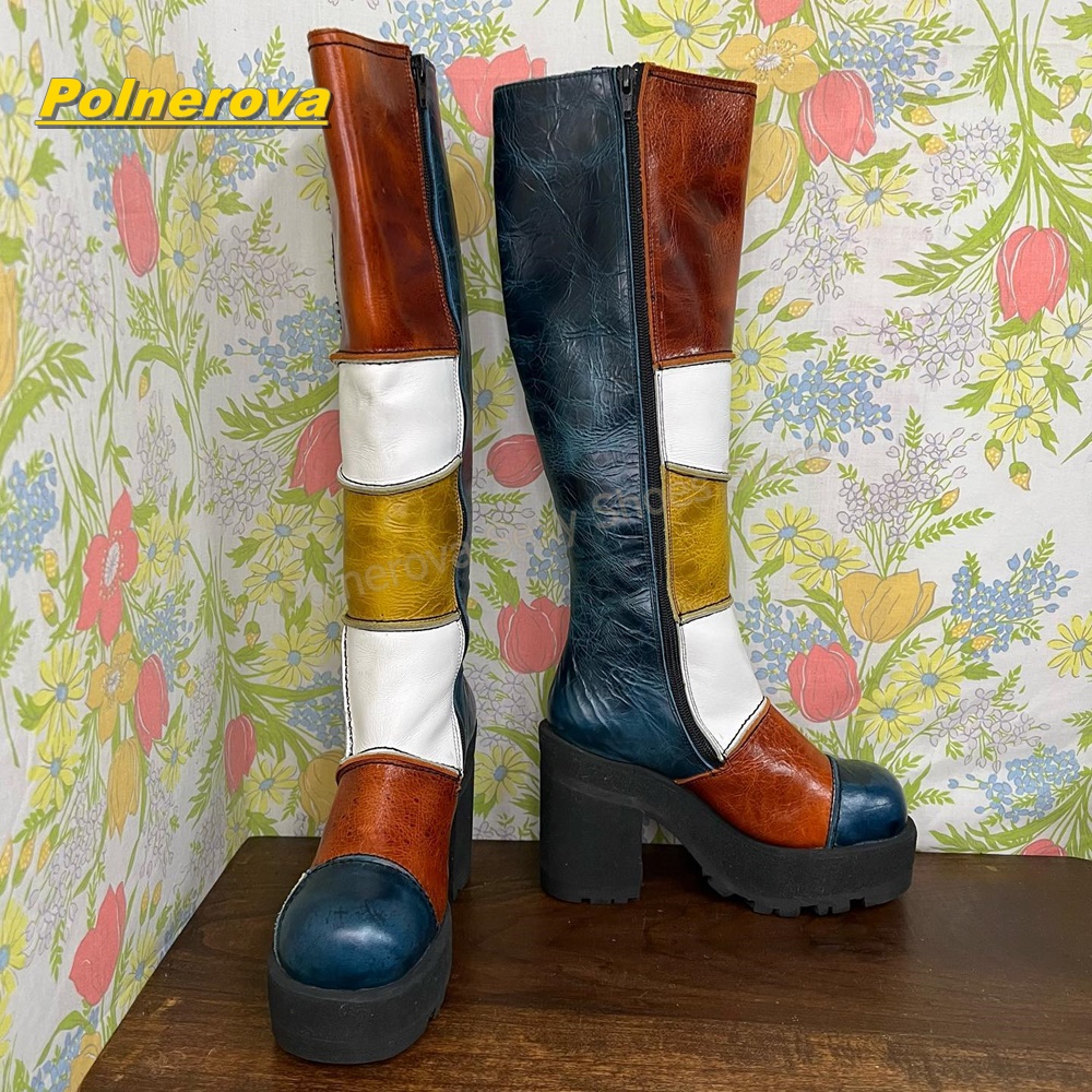Botas Femininas Retrô de Couro - Vintage Style Women Fashion avaliação e preço