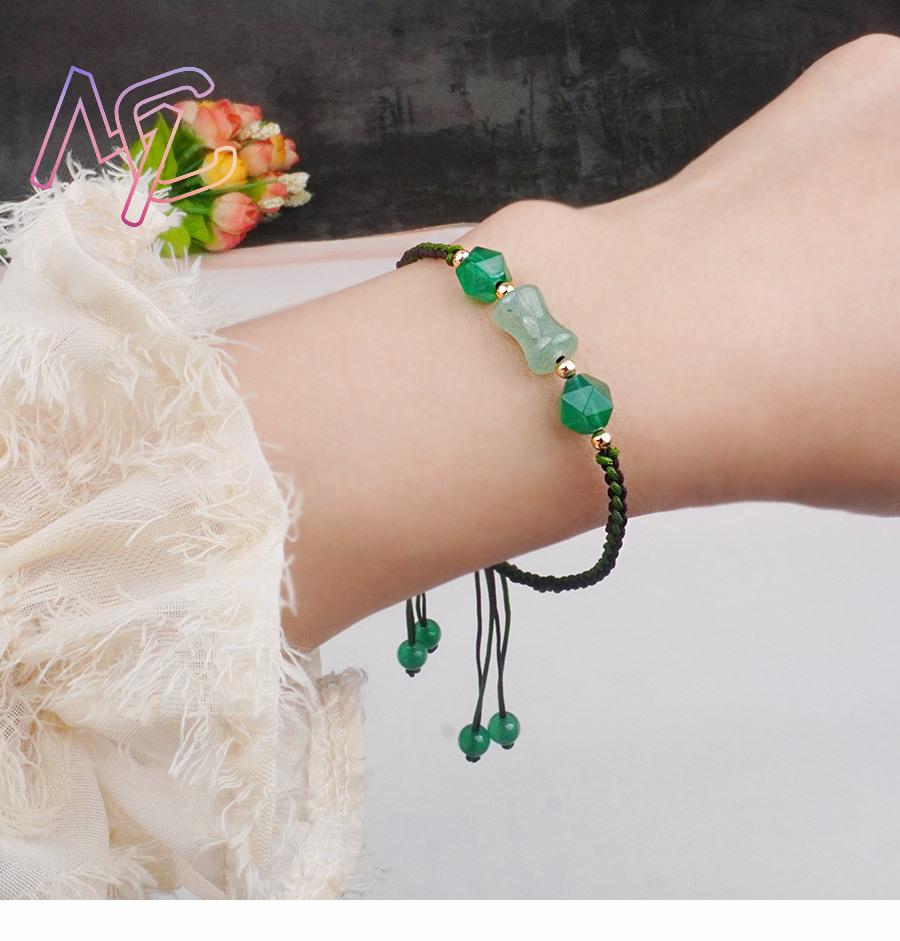 Verde natural jade contas puls - Vintage Fashion Jewelry avaliação e preço