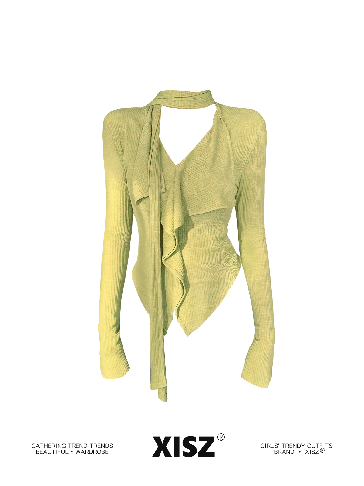 Mulheres amarelo gothict-shirt - Turtleneck Knit 90S avaliação e preço