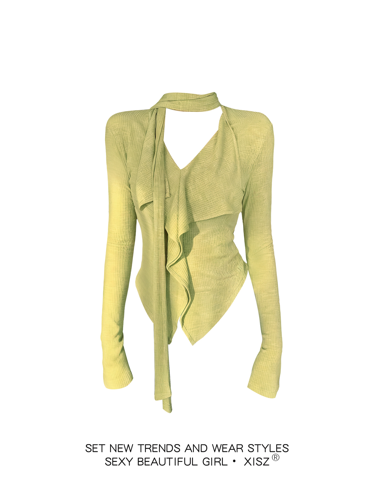Mulheres amarelo gothict-shirt - Turtleneck Knit 90S avaliação e preço