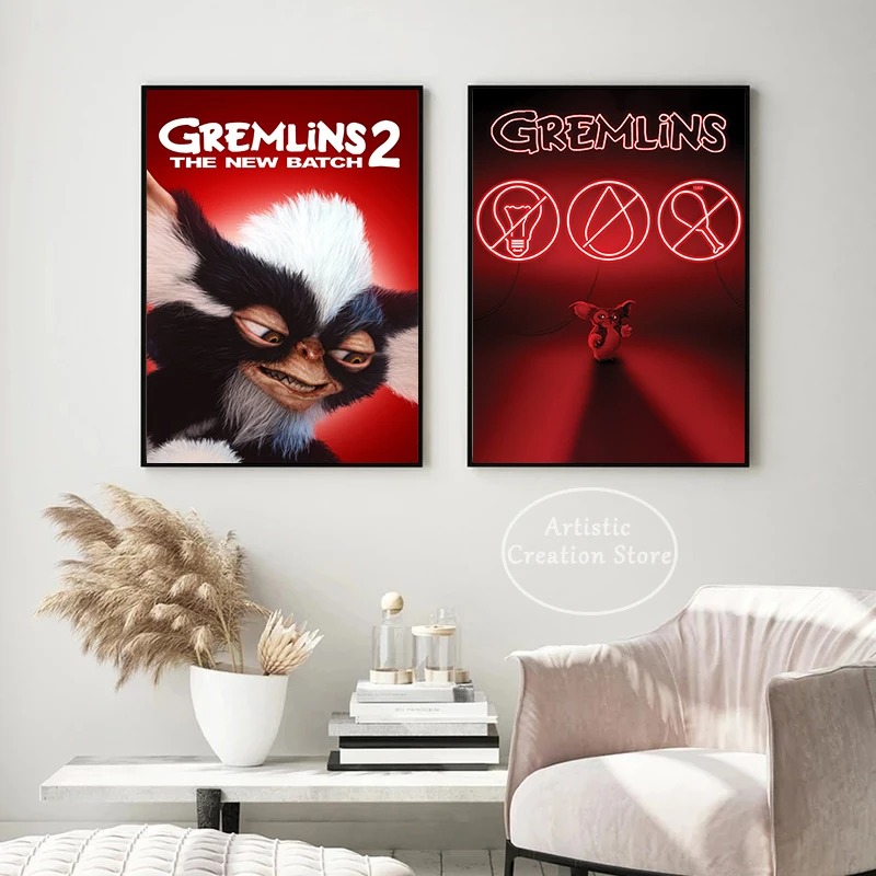 Filme clássico gremlins poster - Vintage Fashion Illustrations avaliação e preço