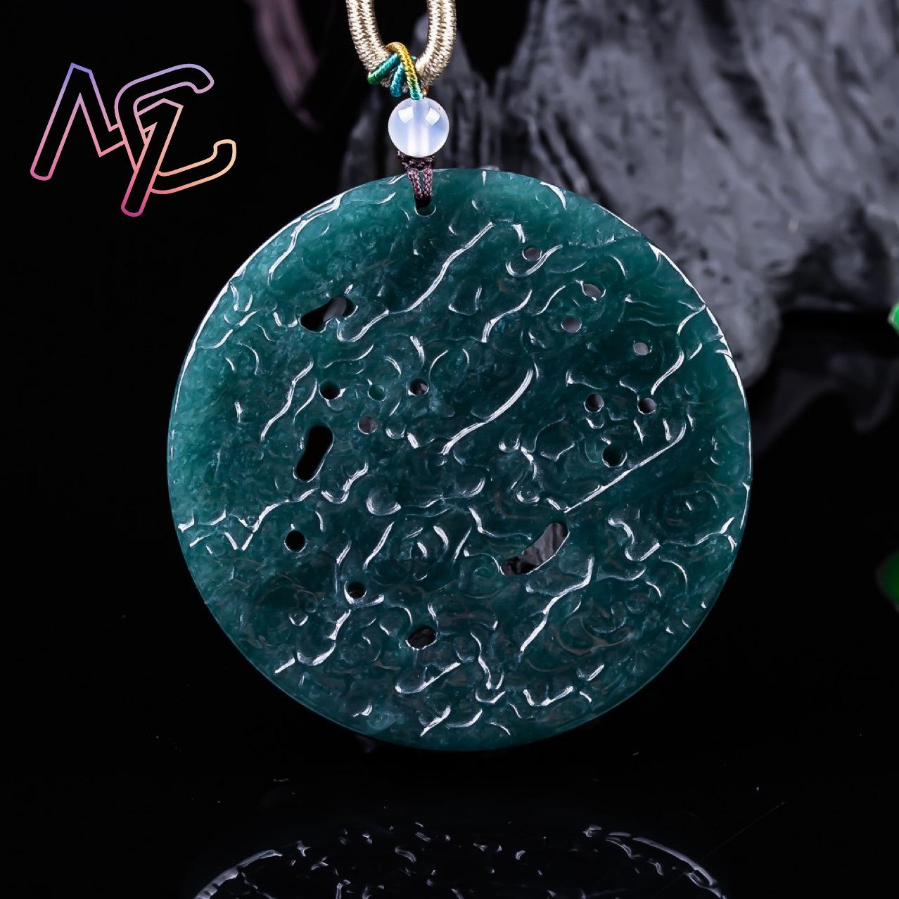 Myanmar jadeite dragão pingent - Vintage Fashion Necklace avaliação e preço