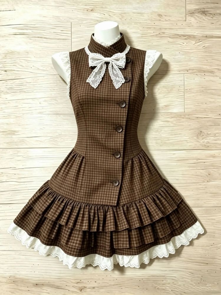 Vestidos Himekaji Vintage Y2K  - Turtleneck Knit 90S avaliação e preço