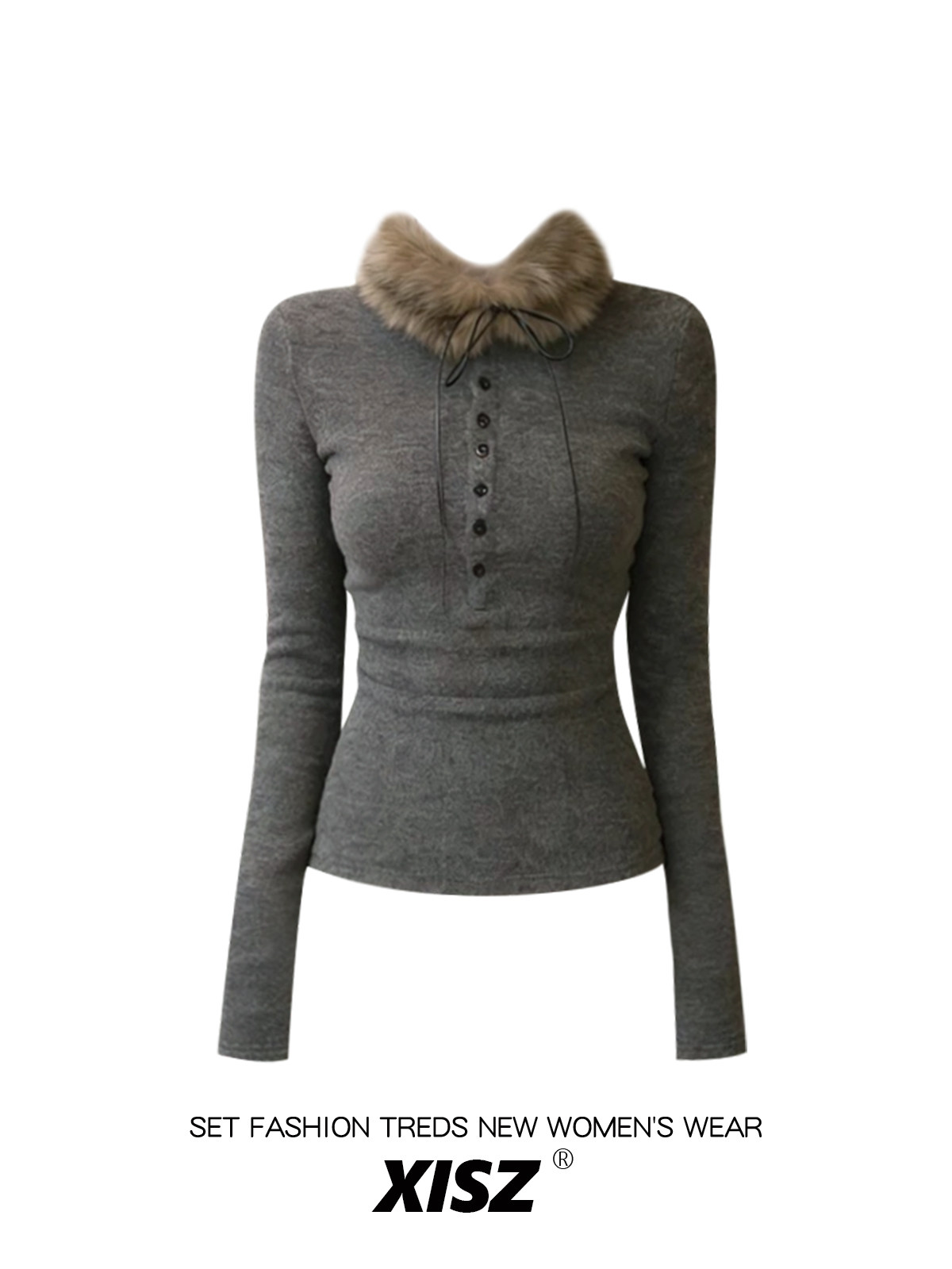 Camiseta Gótica Cinza para Mul - Turtleneck Knit 90S avaliação e preço