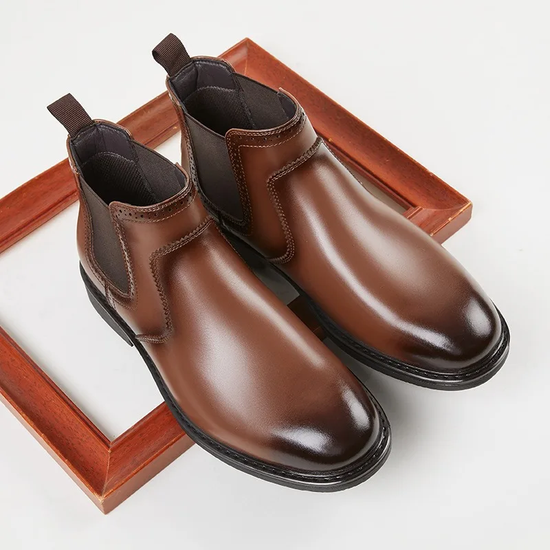 Botas oxford de couro masculin - Vintage Fashion Luxury avaliação e preço