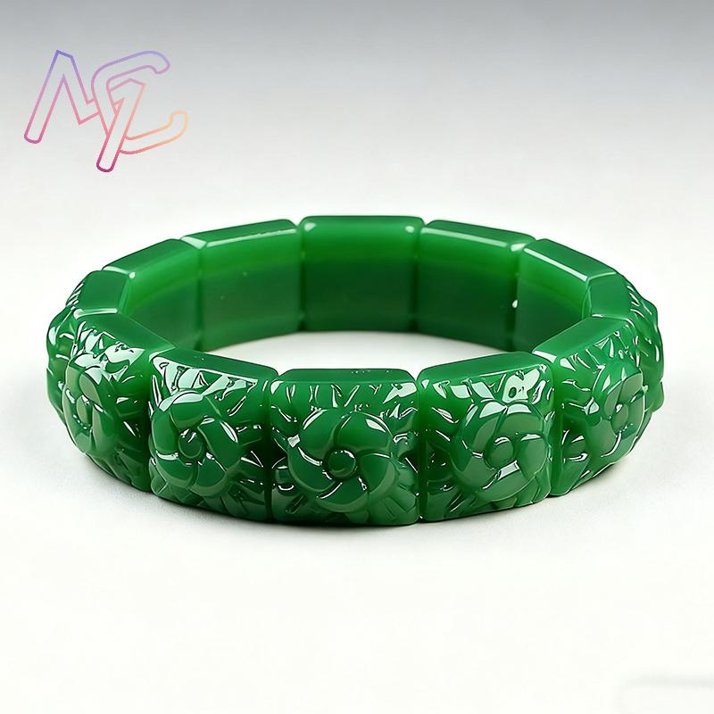 Real jade flor pulseira pulsei - Vintage Fashion Luxury avaliação e preço