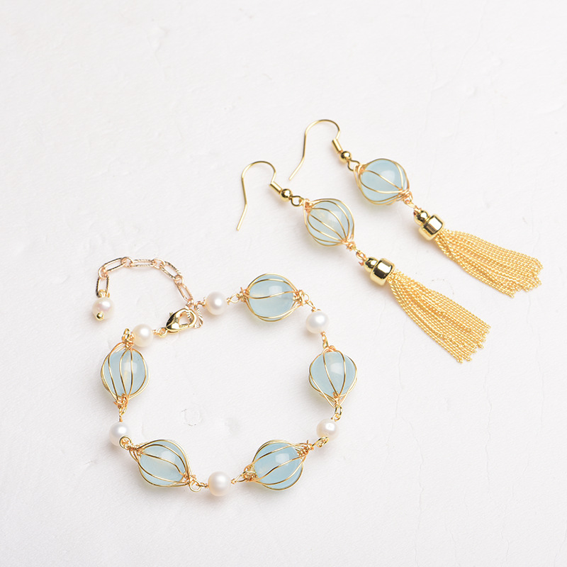 Azul natural jade grânulo brin - Vintage Fashion Jewelry avaliação e preço