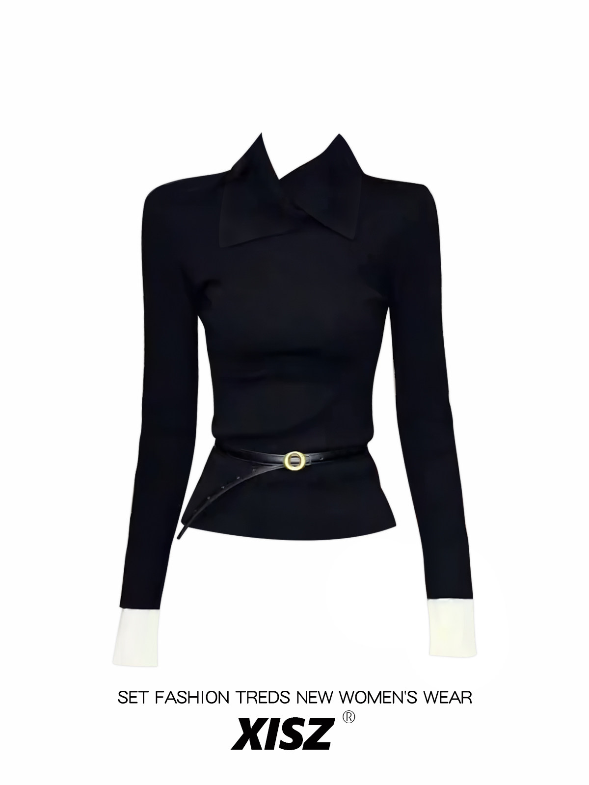 Camiseta Gótica Feminina Preta - Turtleneck Knit 90S avaliação e preço