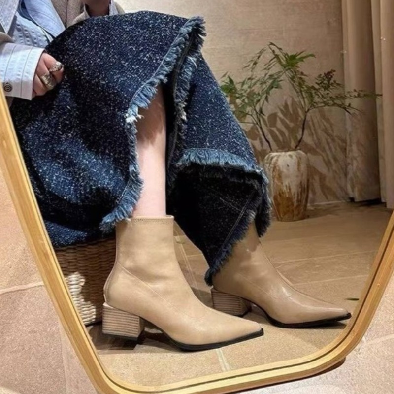 Botas Femininas de Cano Curto  - Vintage Style Women Fashion avaliação e preço