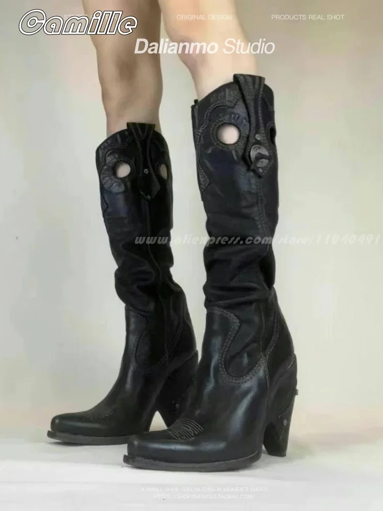2025 Botas sexy plissadas all- - Vintage Fashion In 2025 avaliação e preço