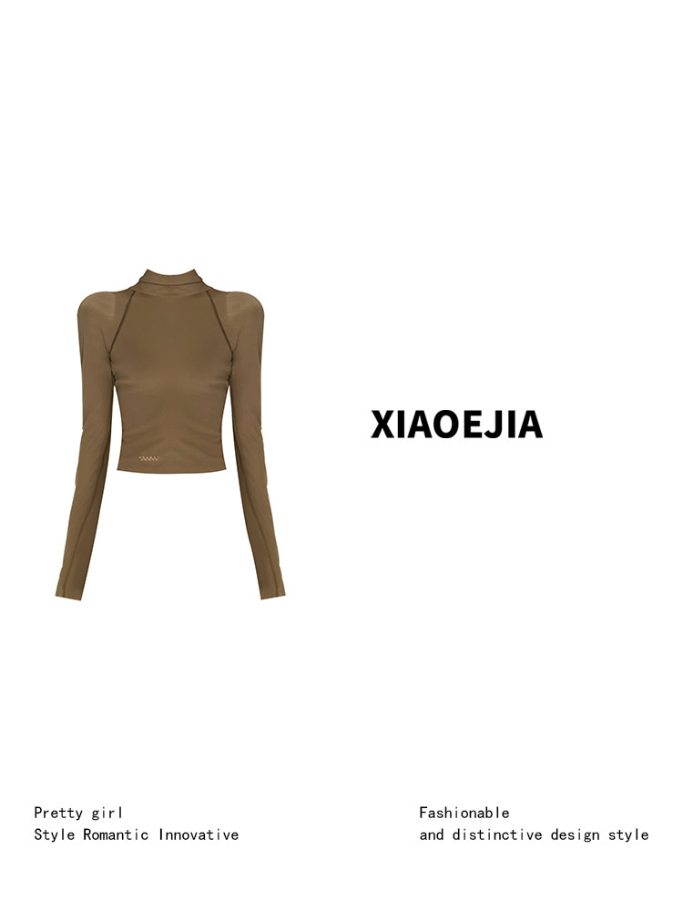 Camiseta Gótica Verde Feminina - Turtleneck Knit 90S avaliação e preço