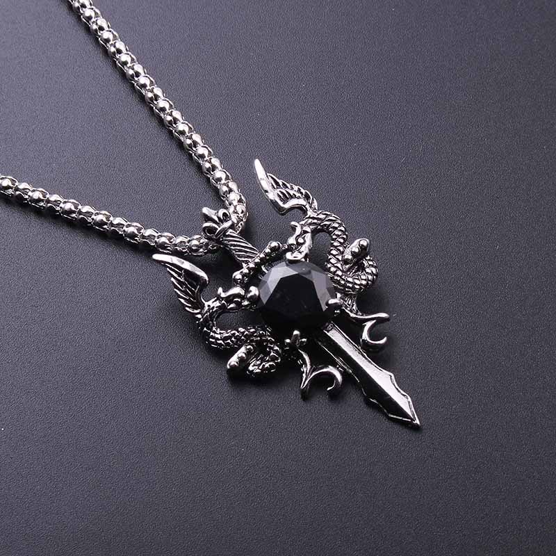 Colar Cruz de Pedra Preta Doub - Vintage Fashion Necklace avaliação e preço