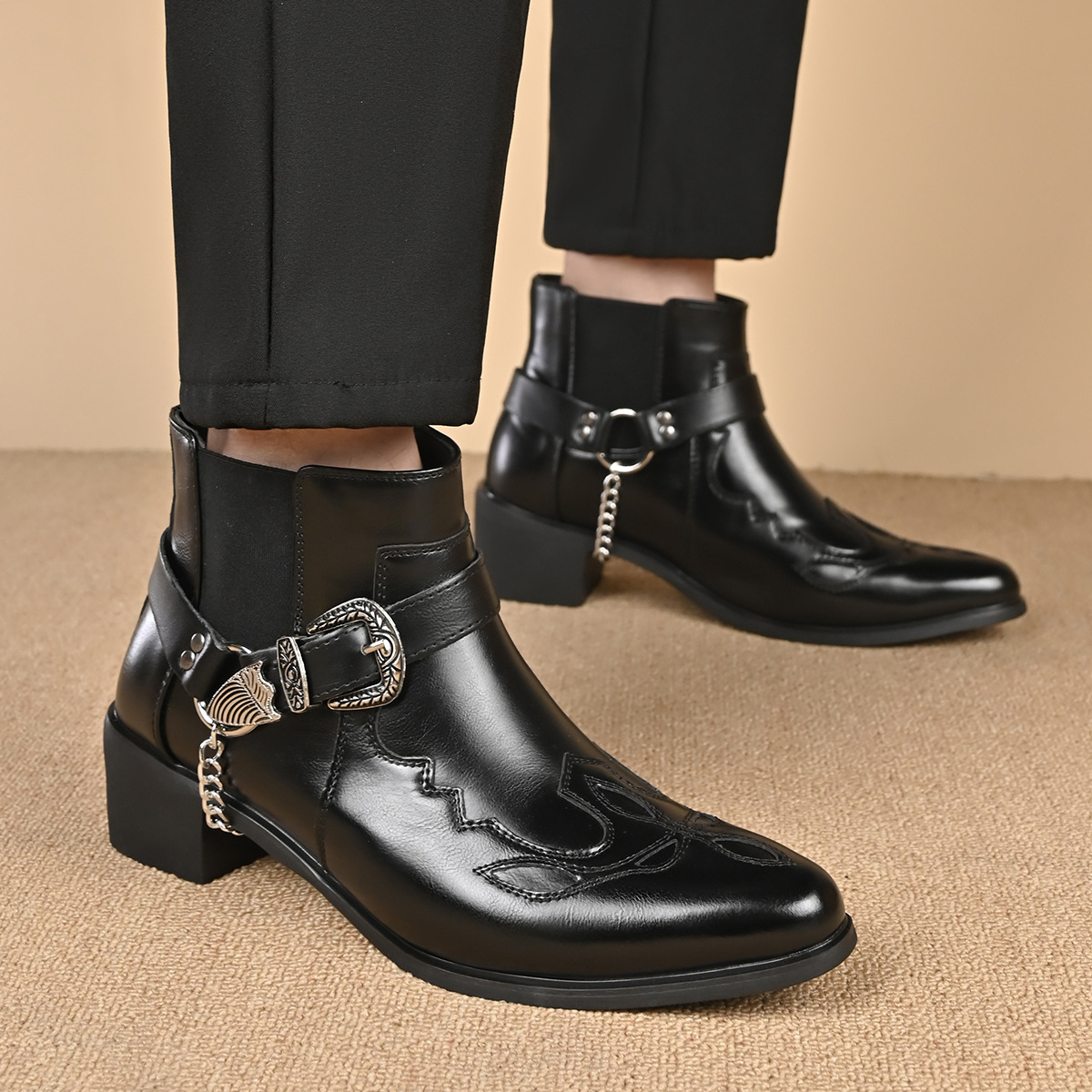 Botas Masculinas de Couro Vint - Vintage Fashion Jewelry avaliação e preço