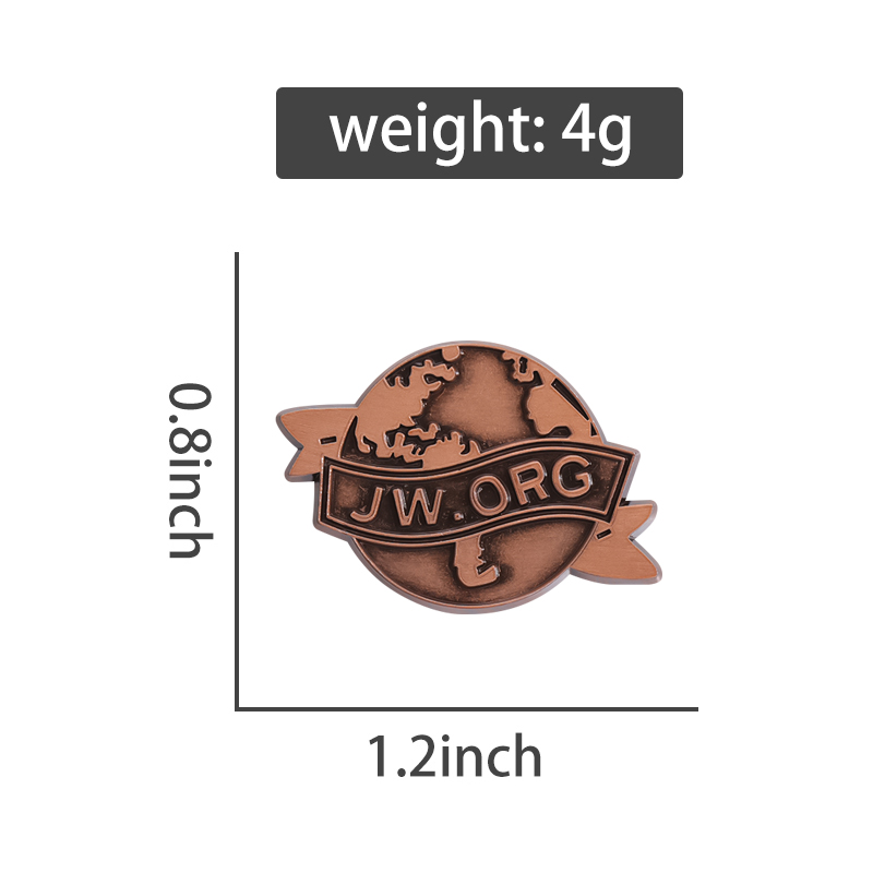 JW ORG-Custom Earth Enamel Pin - Vintage Fashion Org avaliação e preço